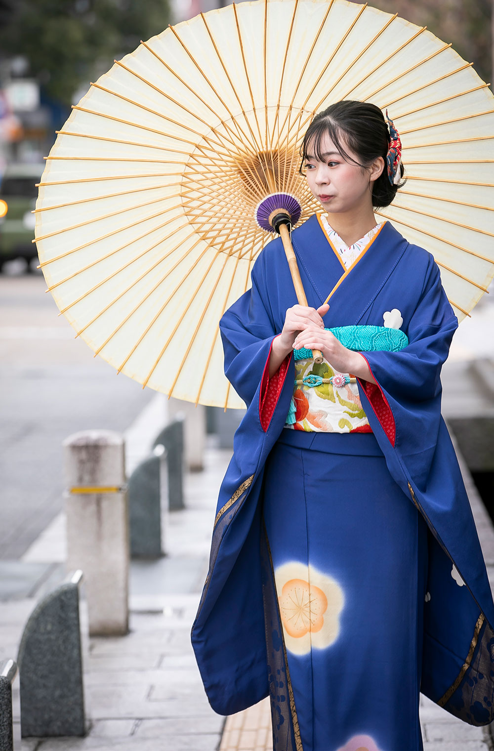 京友禅梅暈し縮緬振袖