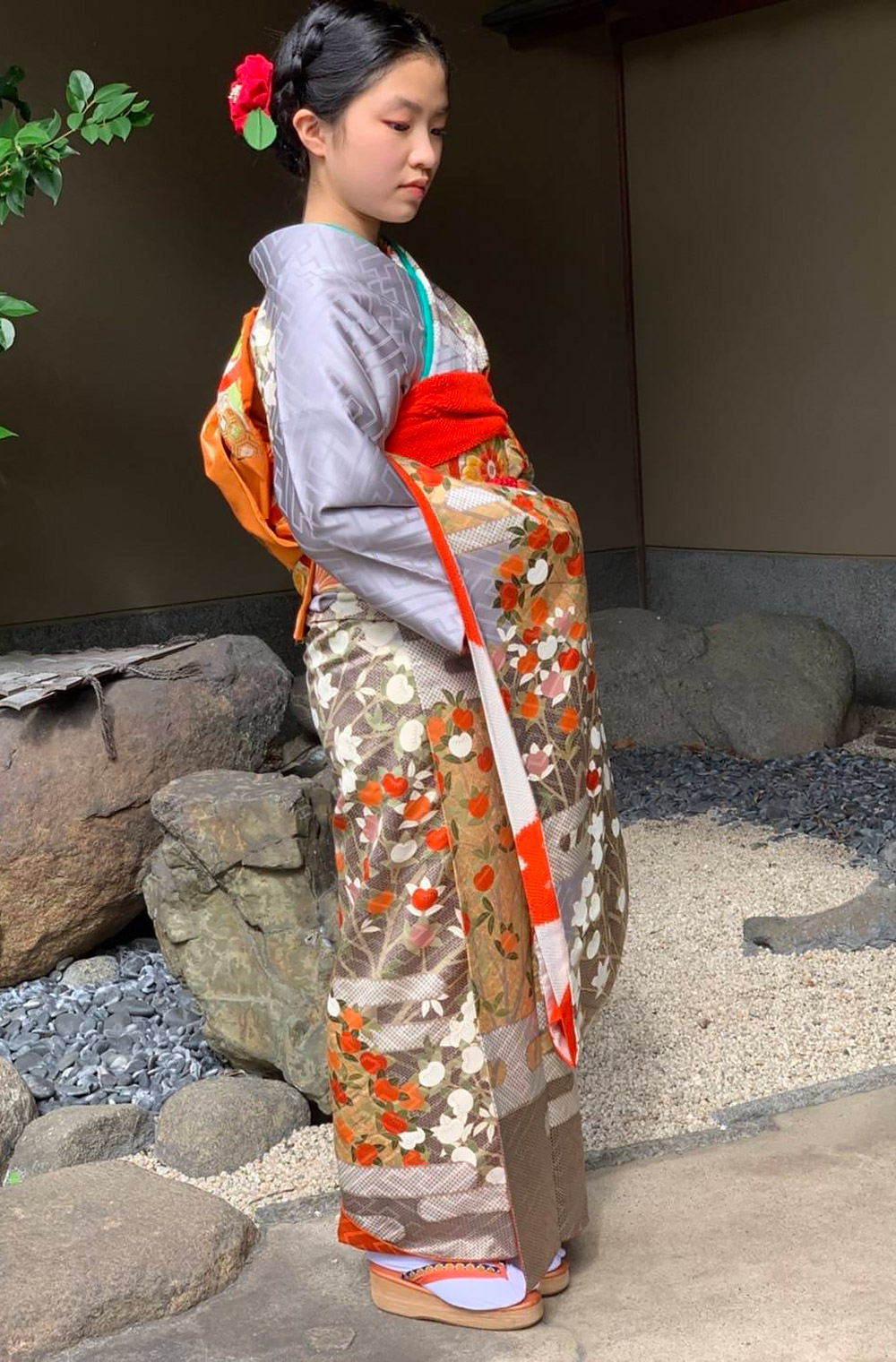 特選橘紋様京友禅振袖（Ｓサイズ）