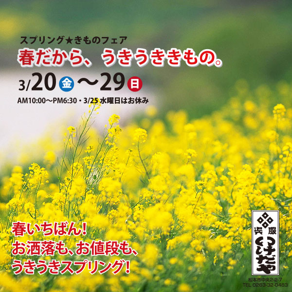 春だから、うきうききもの。