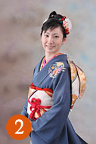 岡重・縮緬振袖