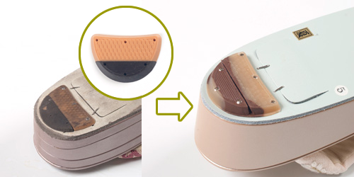 草履のかかと打ち直し