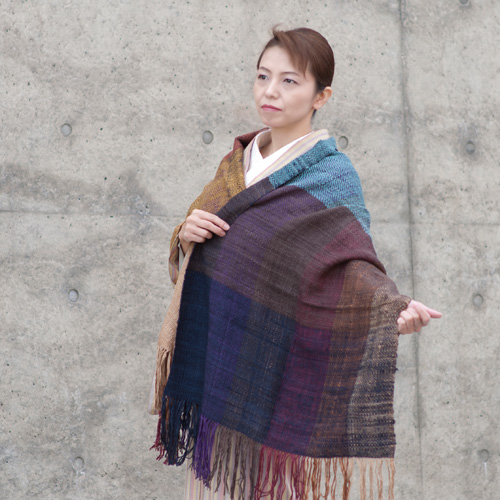 結城紬大判ショール